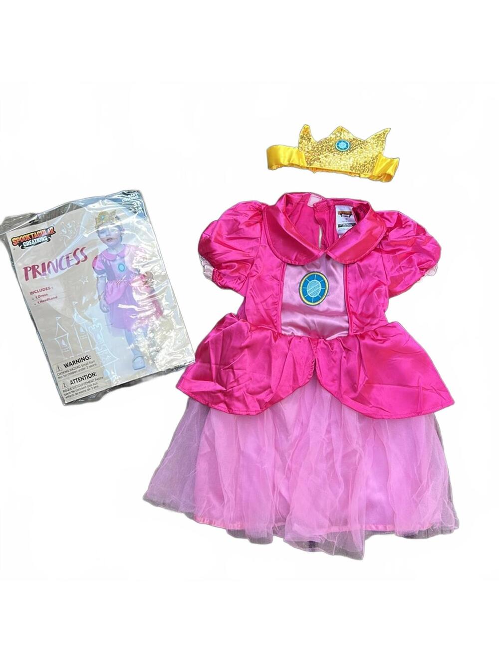 Spooktacular Creations Toddler Pink Princess Dress and Headband Costume | 3T NEW